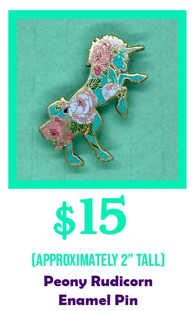 Peony Rudicorn Enamel Pin