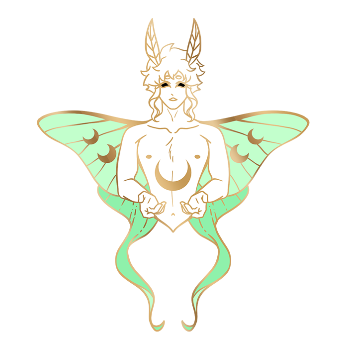 ⏾ Luna Moth Pin