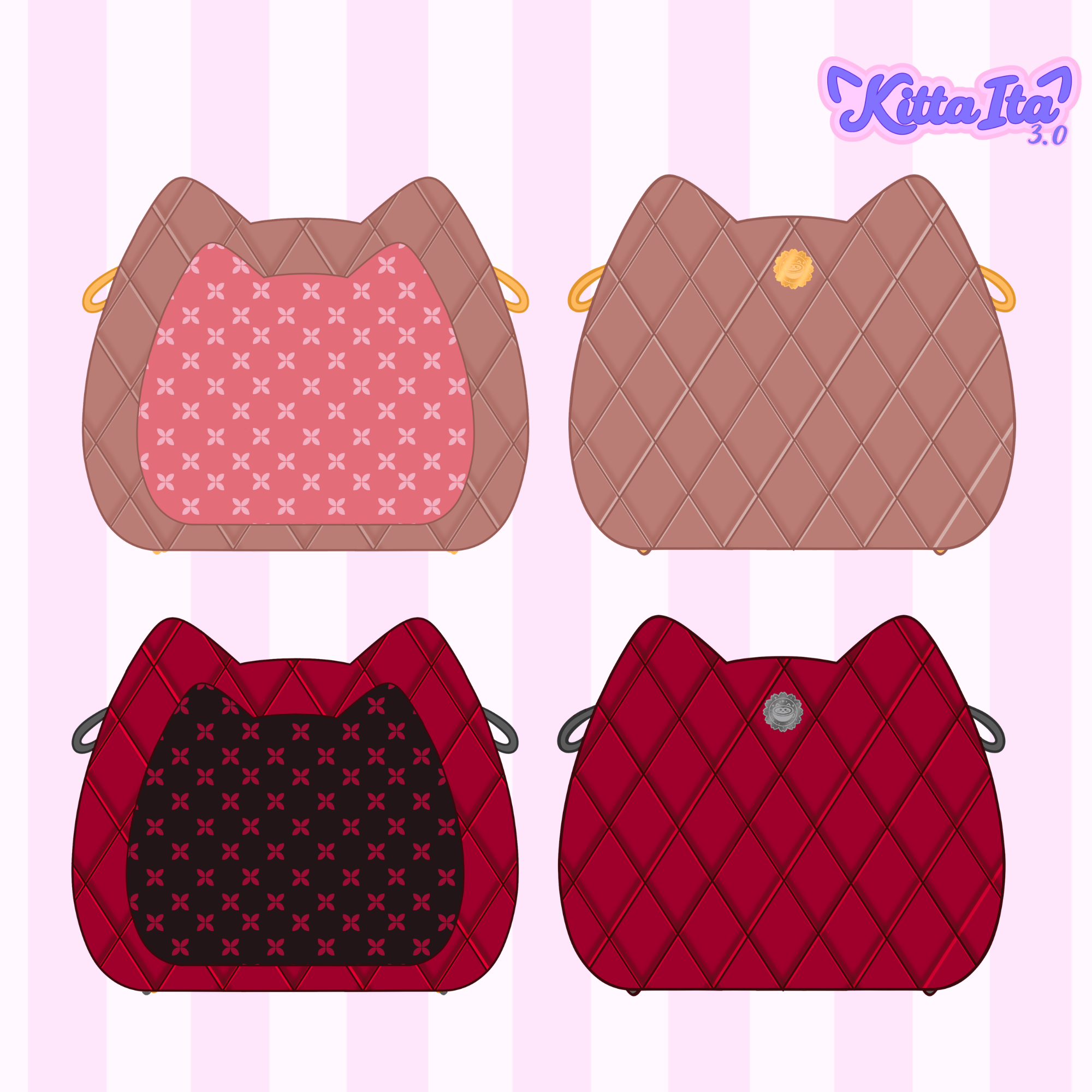 CHOCOLAT & SANGUINE QUILTED KITTA PURSE
