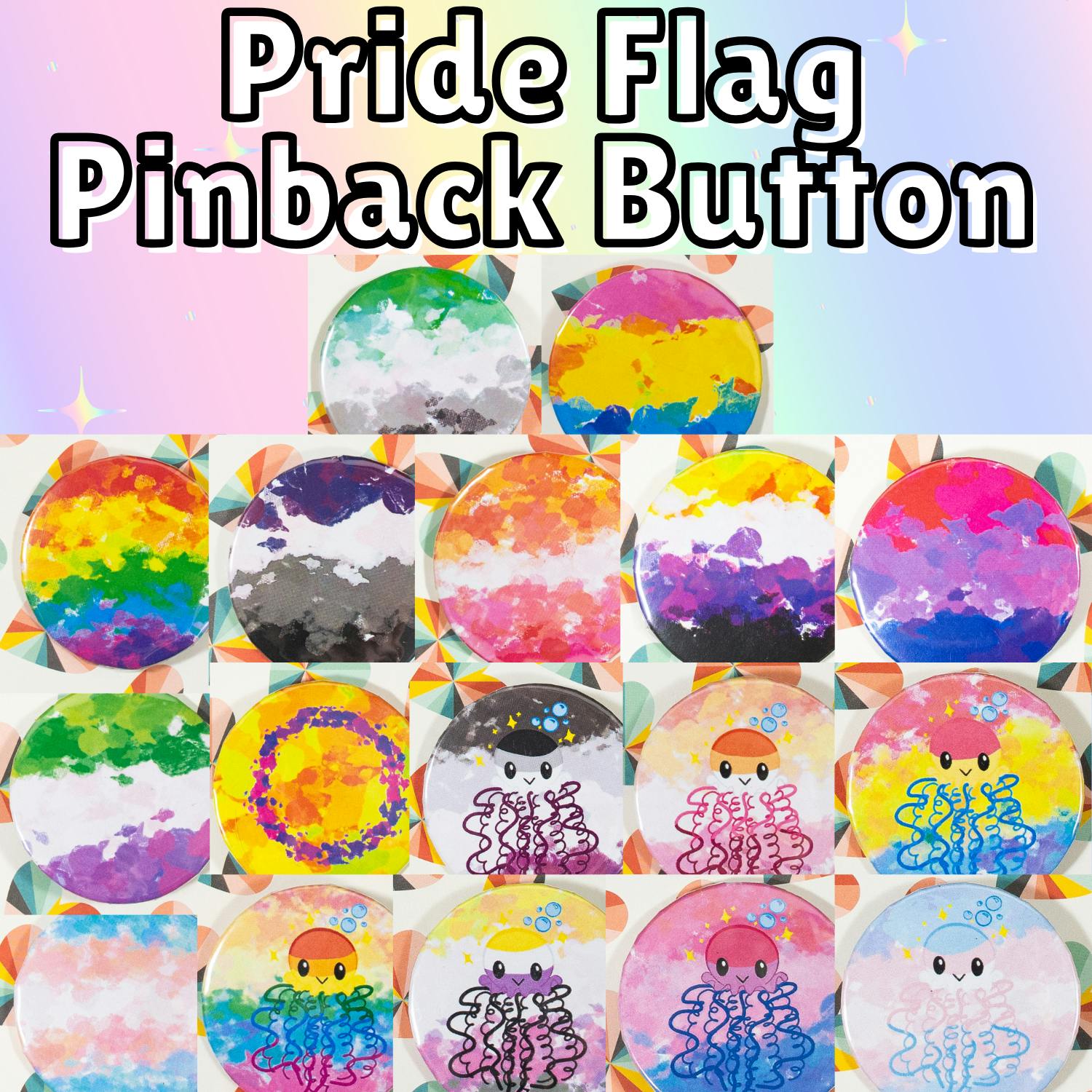 Pride Flag Pinback Button
