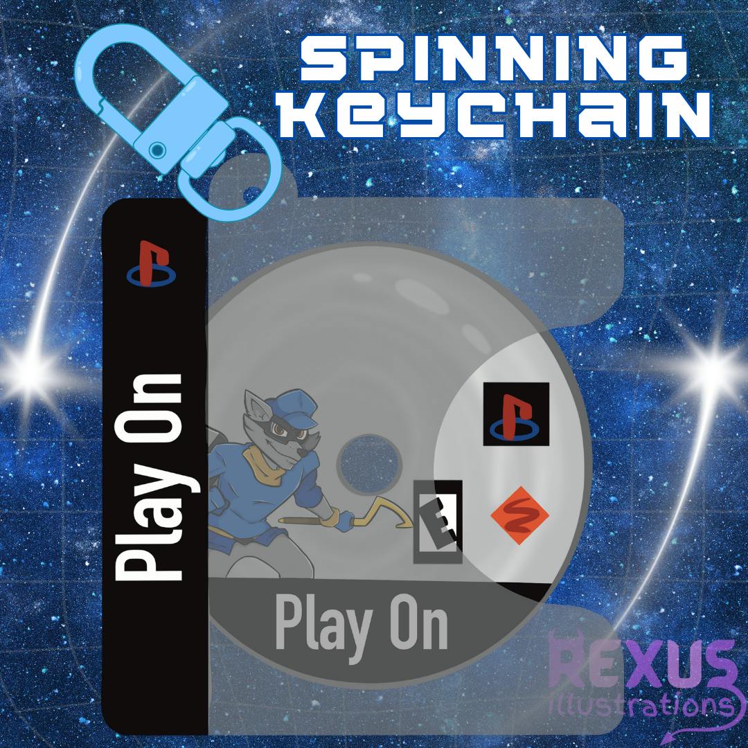 Sly 2.5"x2.3" Spinning Acrylic Keychain