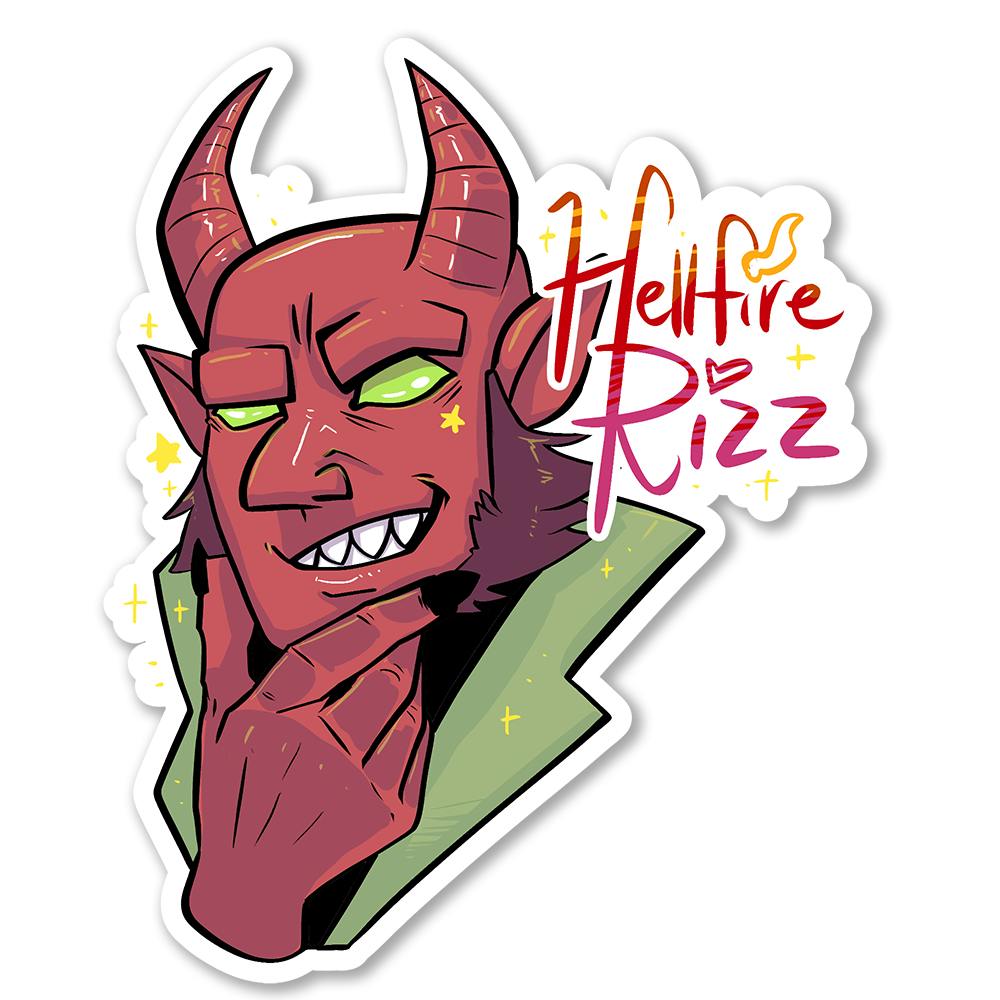 "Hellfire Rizz" 3" Sticker