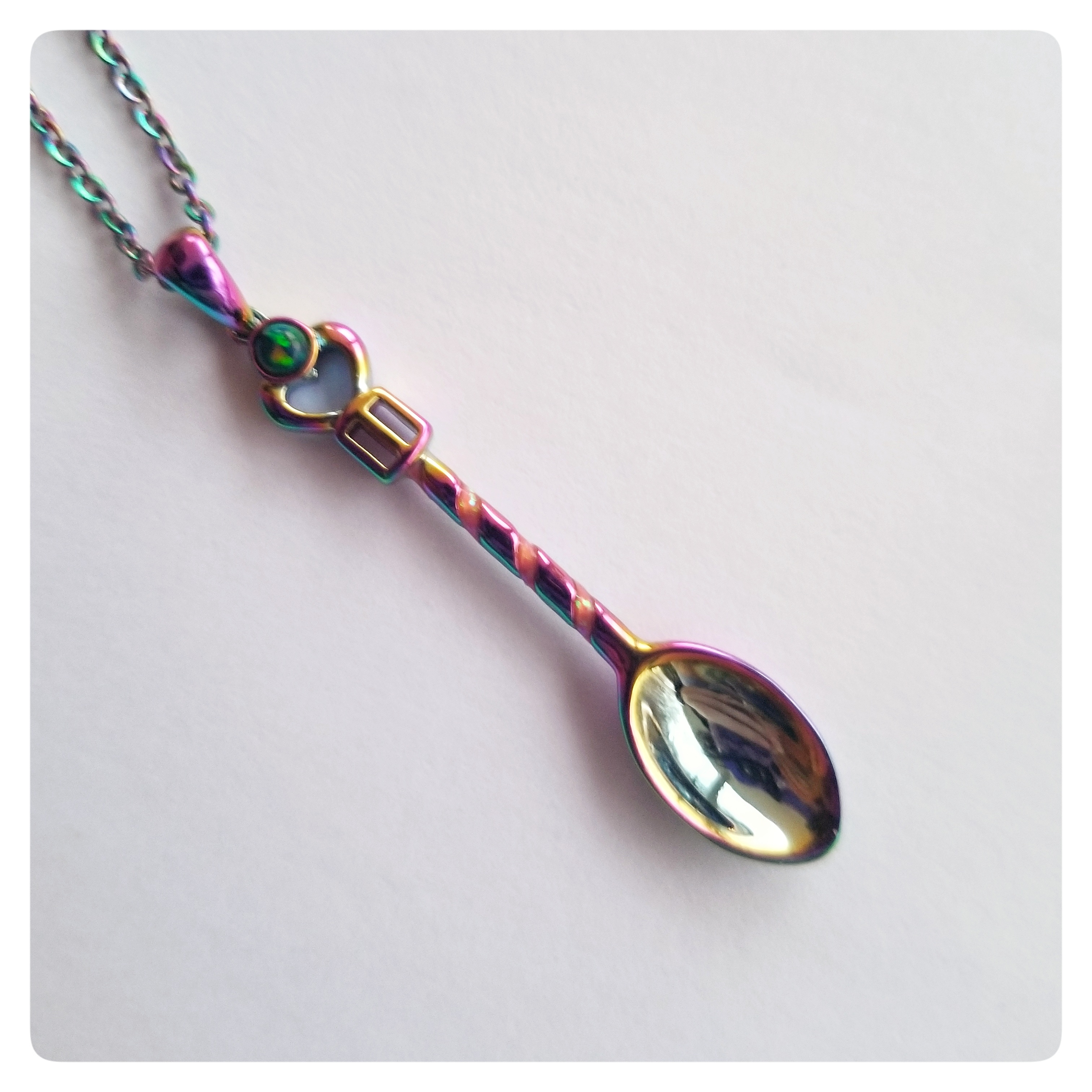 Rainbow Spoon Necklace