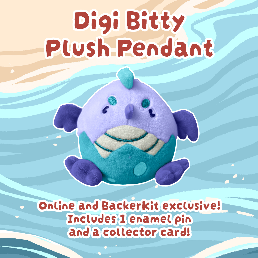 Digi Bitty Basilisk Plush Pendant