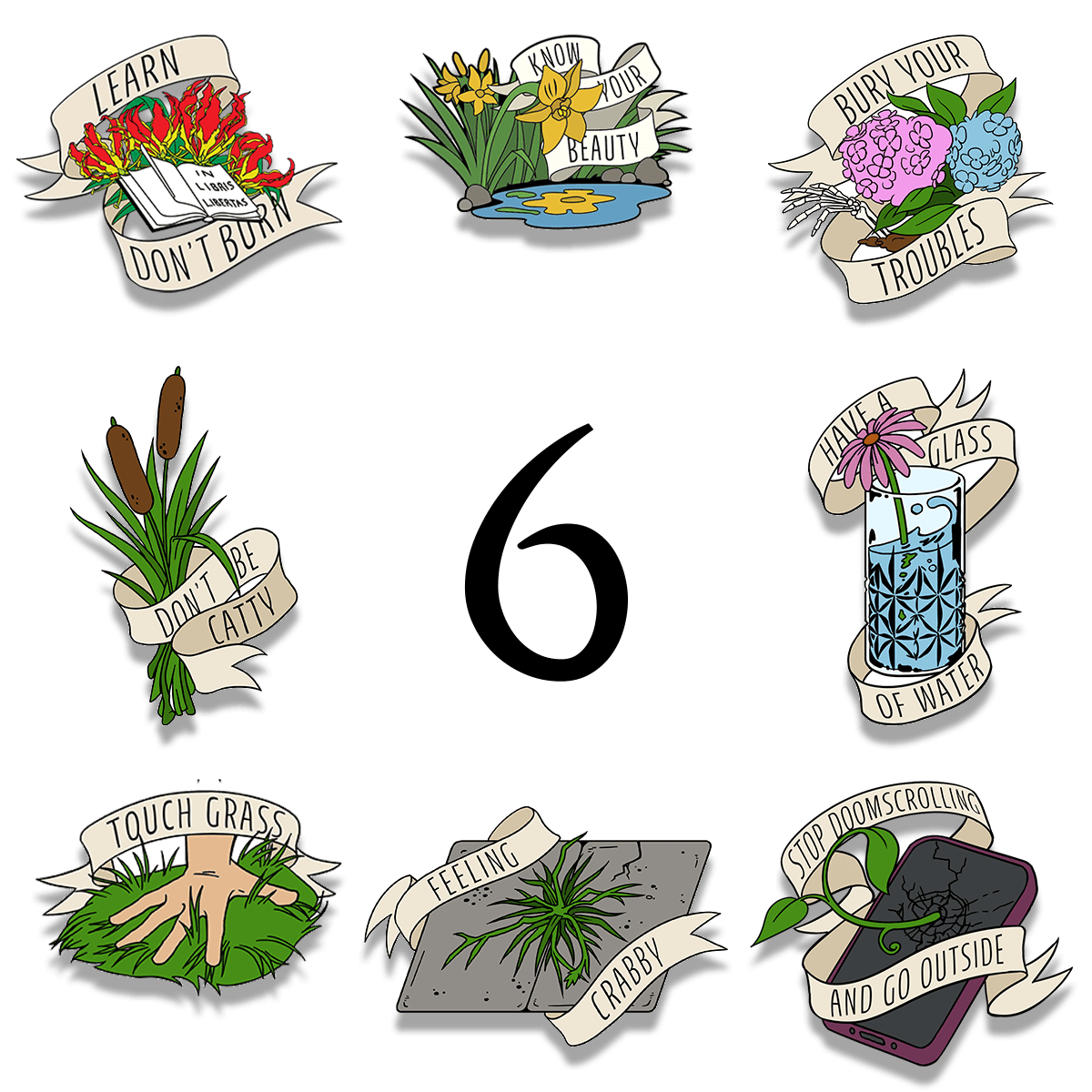 Six Pins of Your Choice