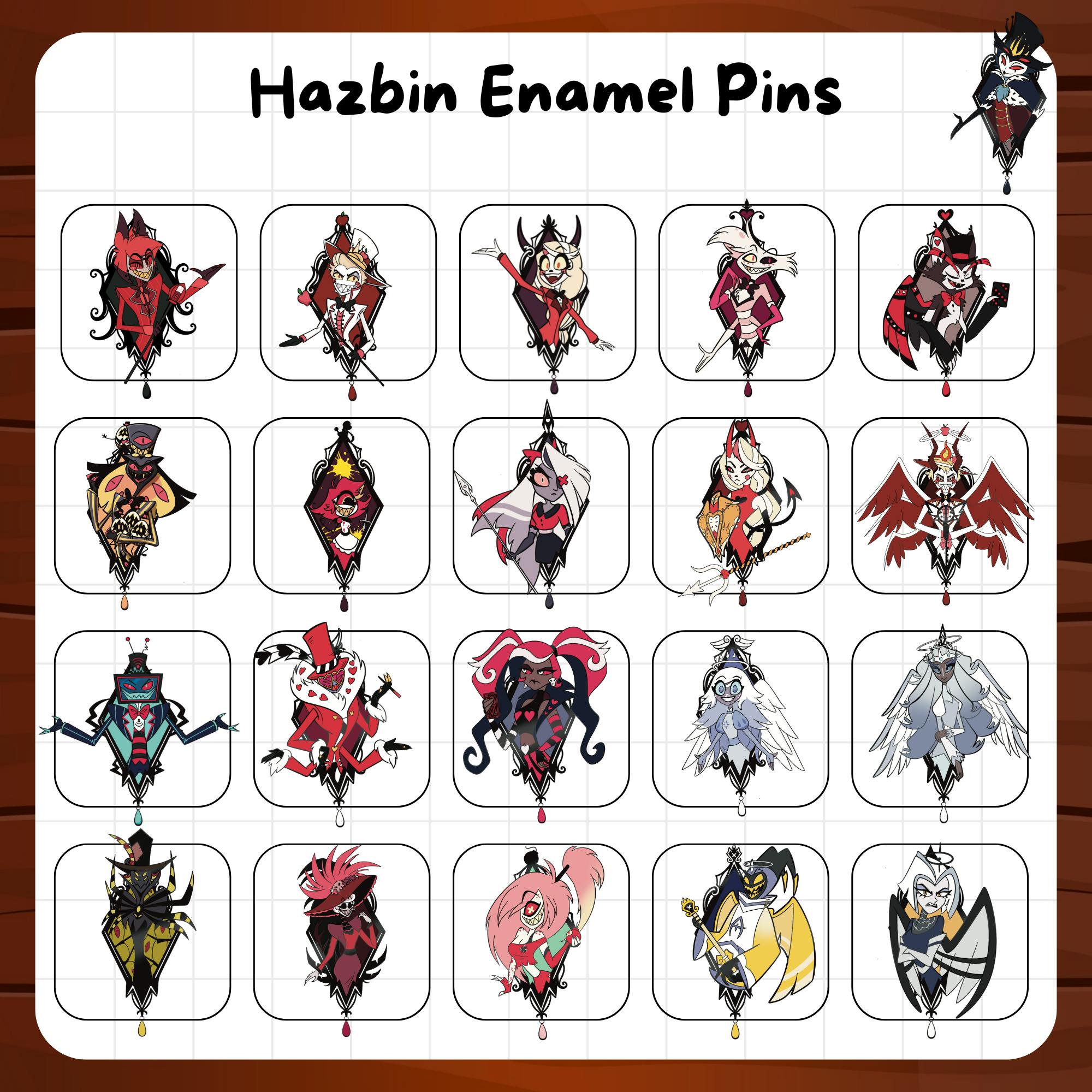 Helluva Portrait Pin (Hazbin)