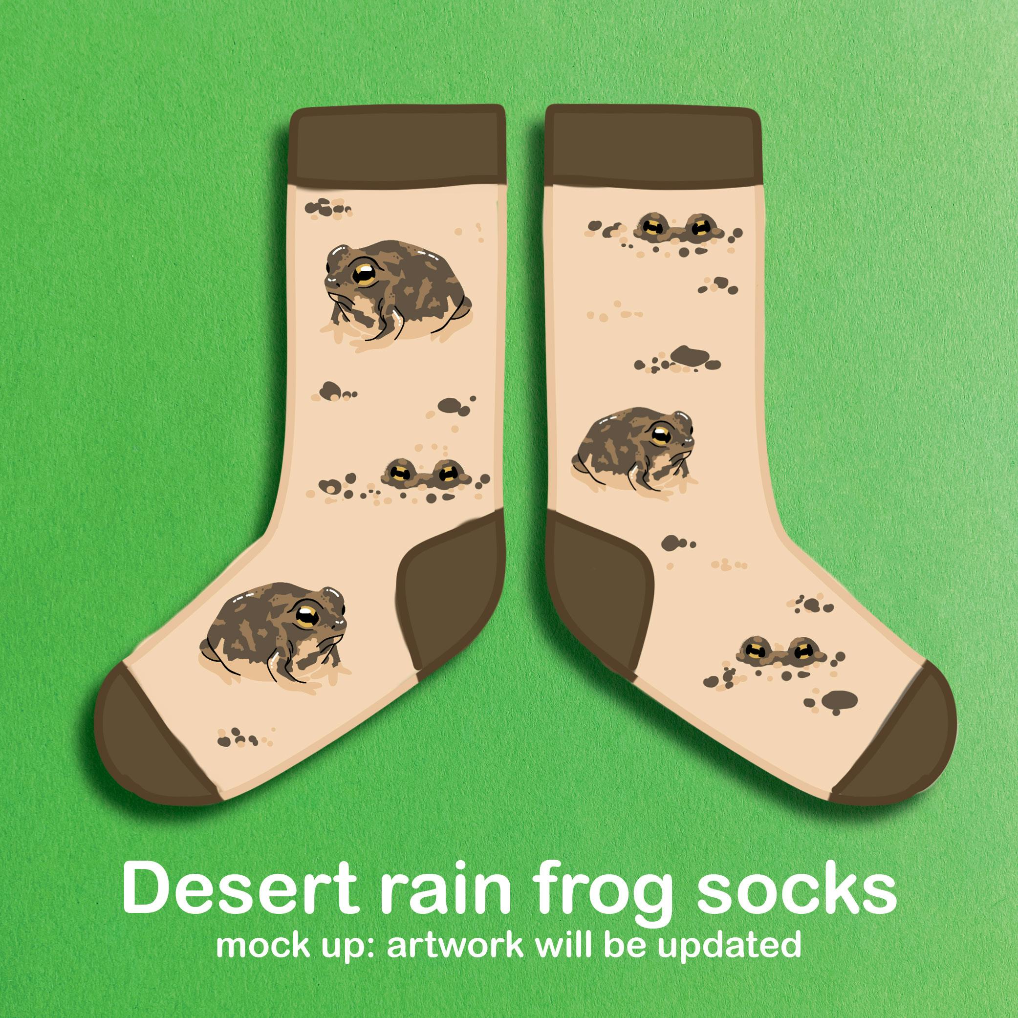 One pair of grumpy froggy socks