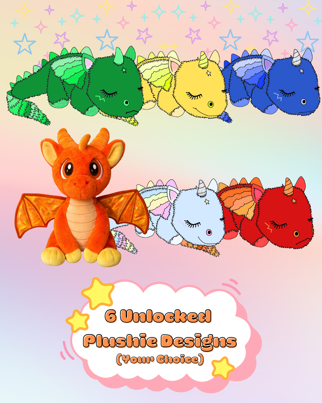 ✨6 Dragon Plushies✨