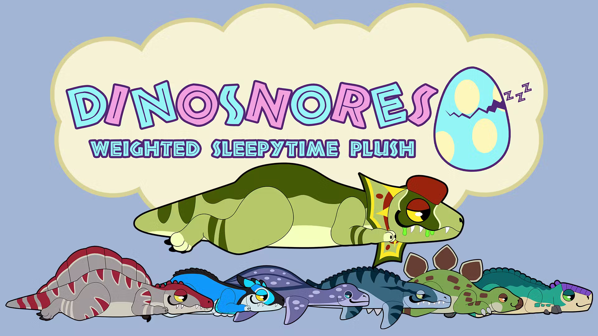 DinoSnores- Weighted Sleepytime Plush
