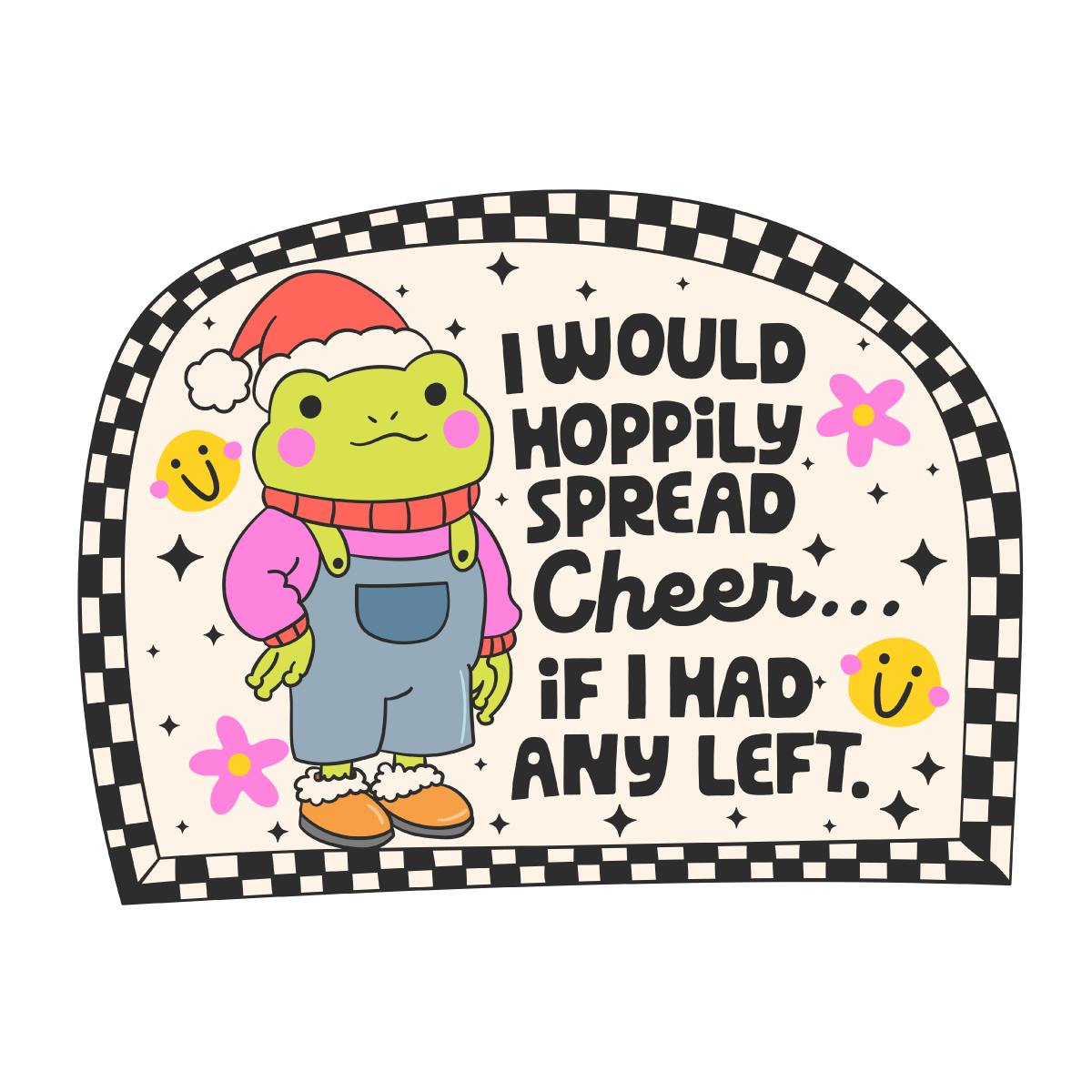 Hoppily Cheer Sticker