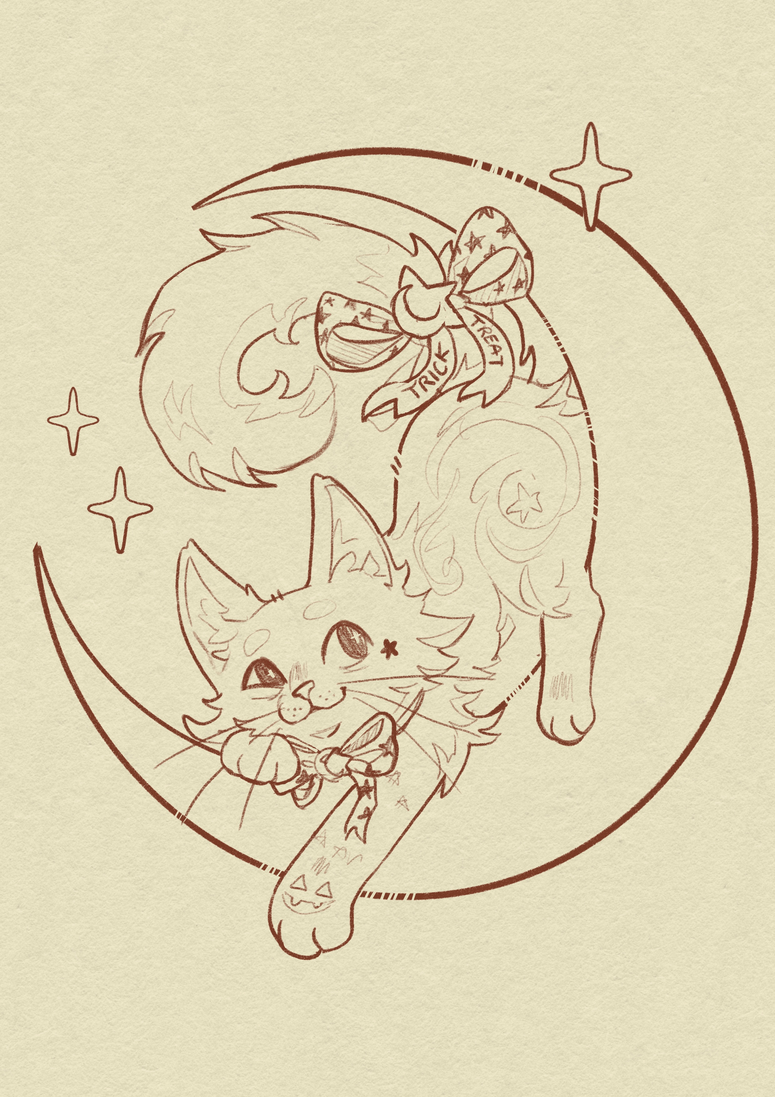 Midnight the halloween cat sticker