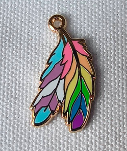 Pride feather charm