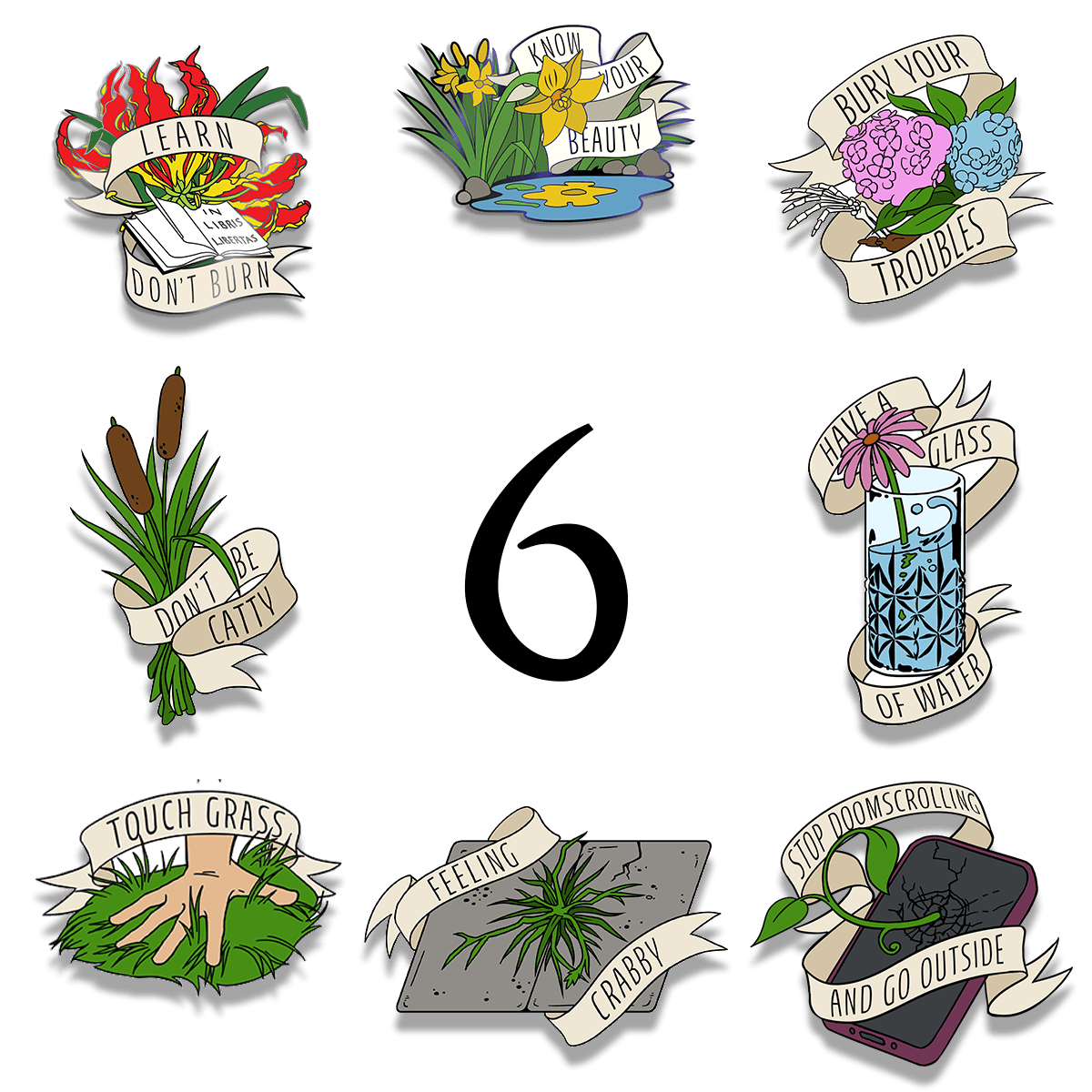 Six Pins of Your Choice