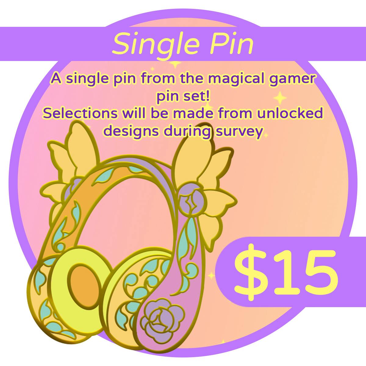 Single Magical Gamer Pin