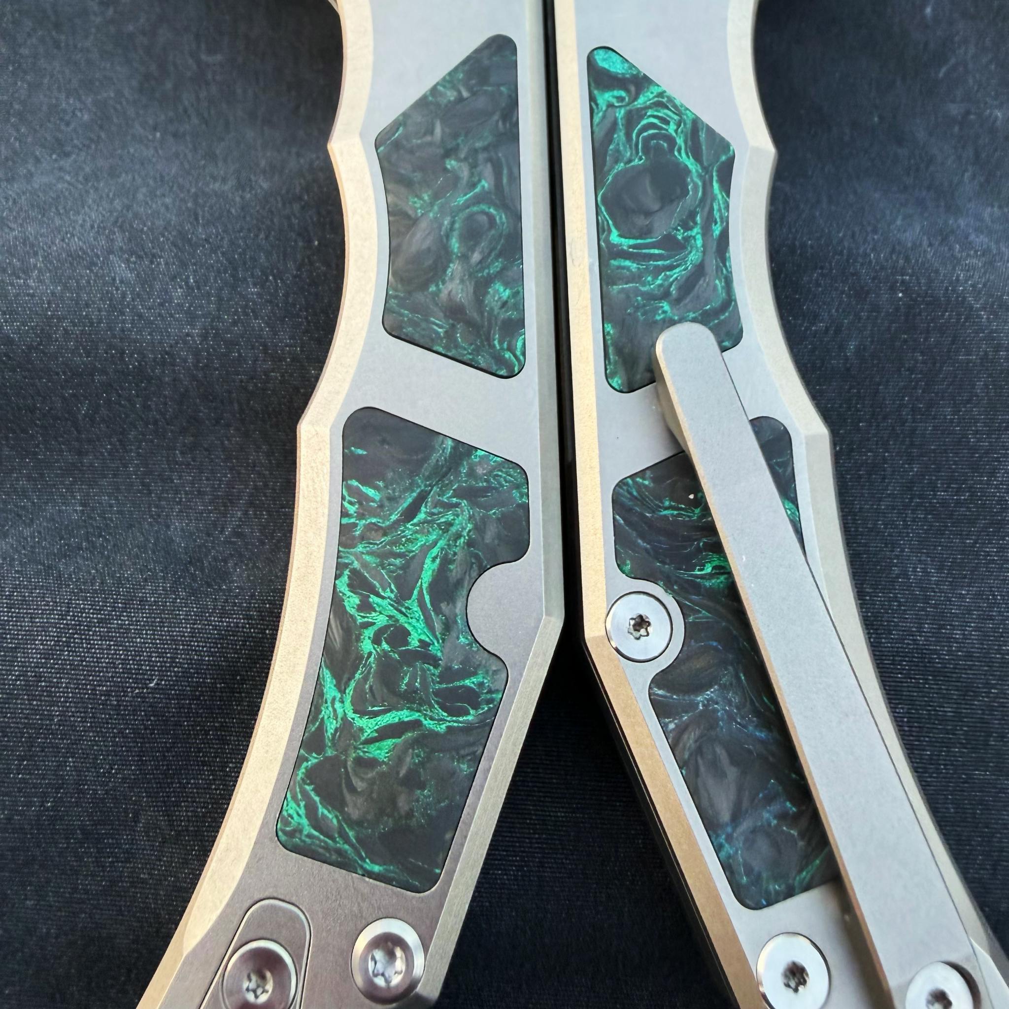 Green ForgedCarbon Knockout Inlays (Bride Only)