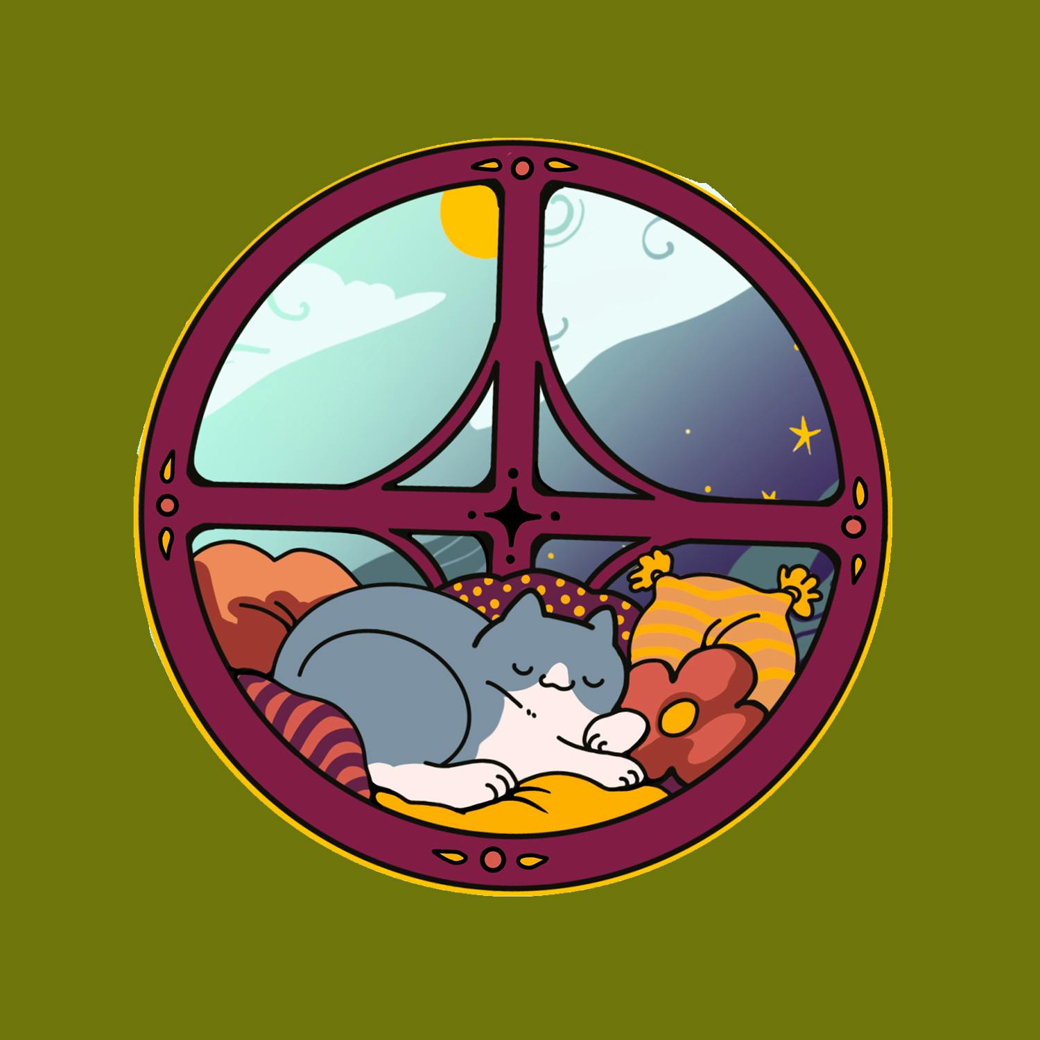 Sleepy Angel Spinner Pin 