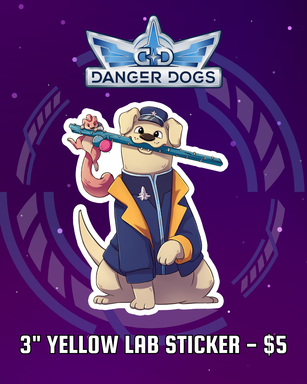 3" Yellow Lab Sticker