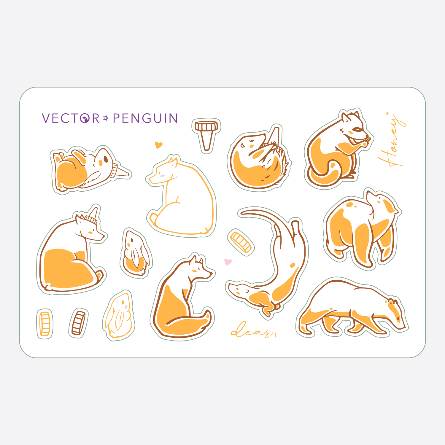 Sticker Sheet - Hello Honey 4x6