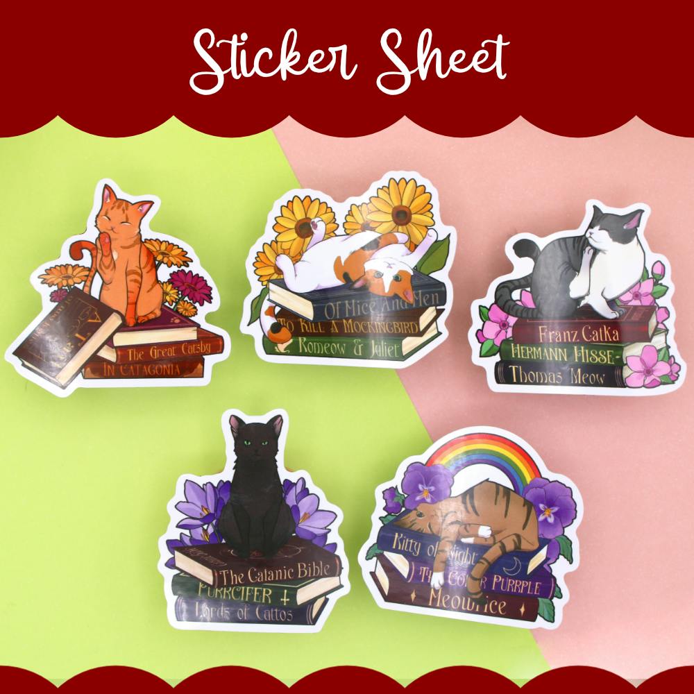 Sticker Set: Cats x Literature