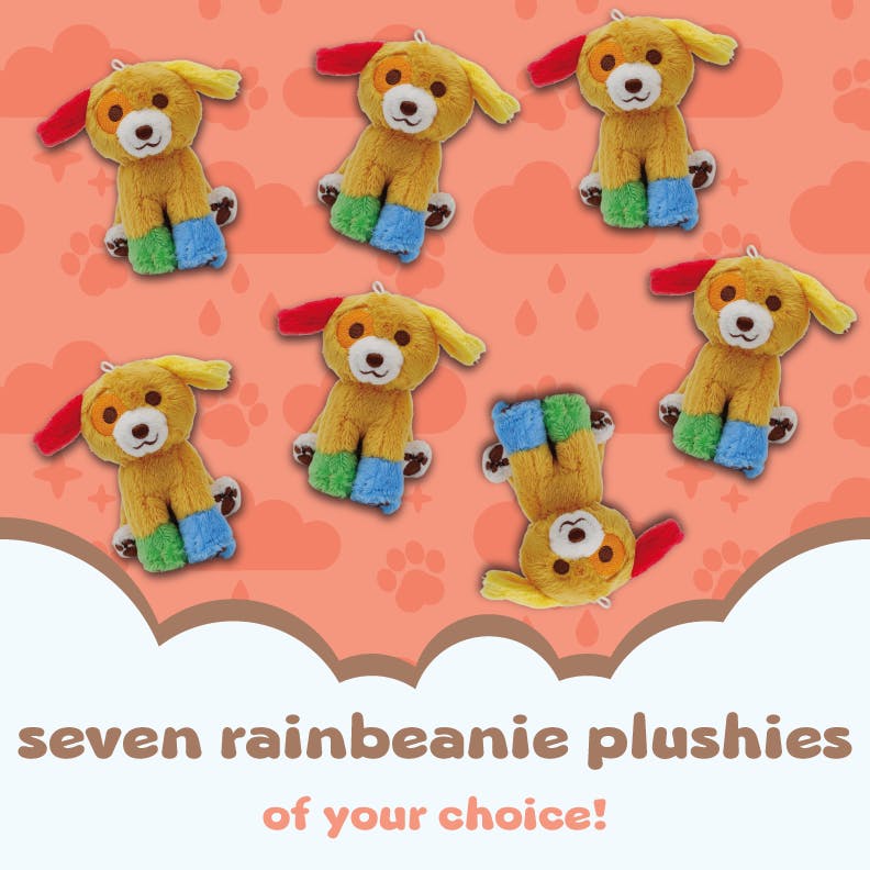 seven rainbeanie keychain plush