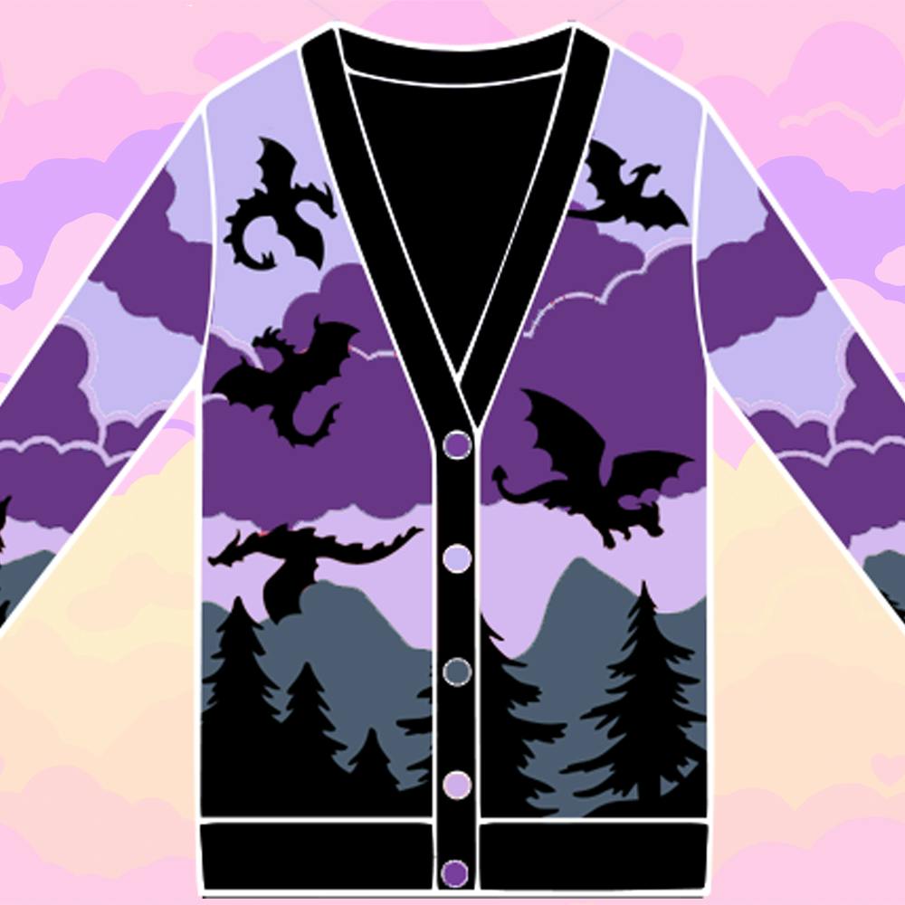 Purple Dragon Cardigan