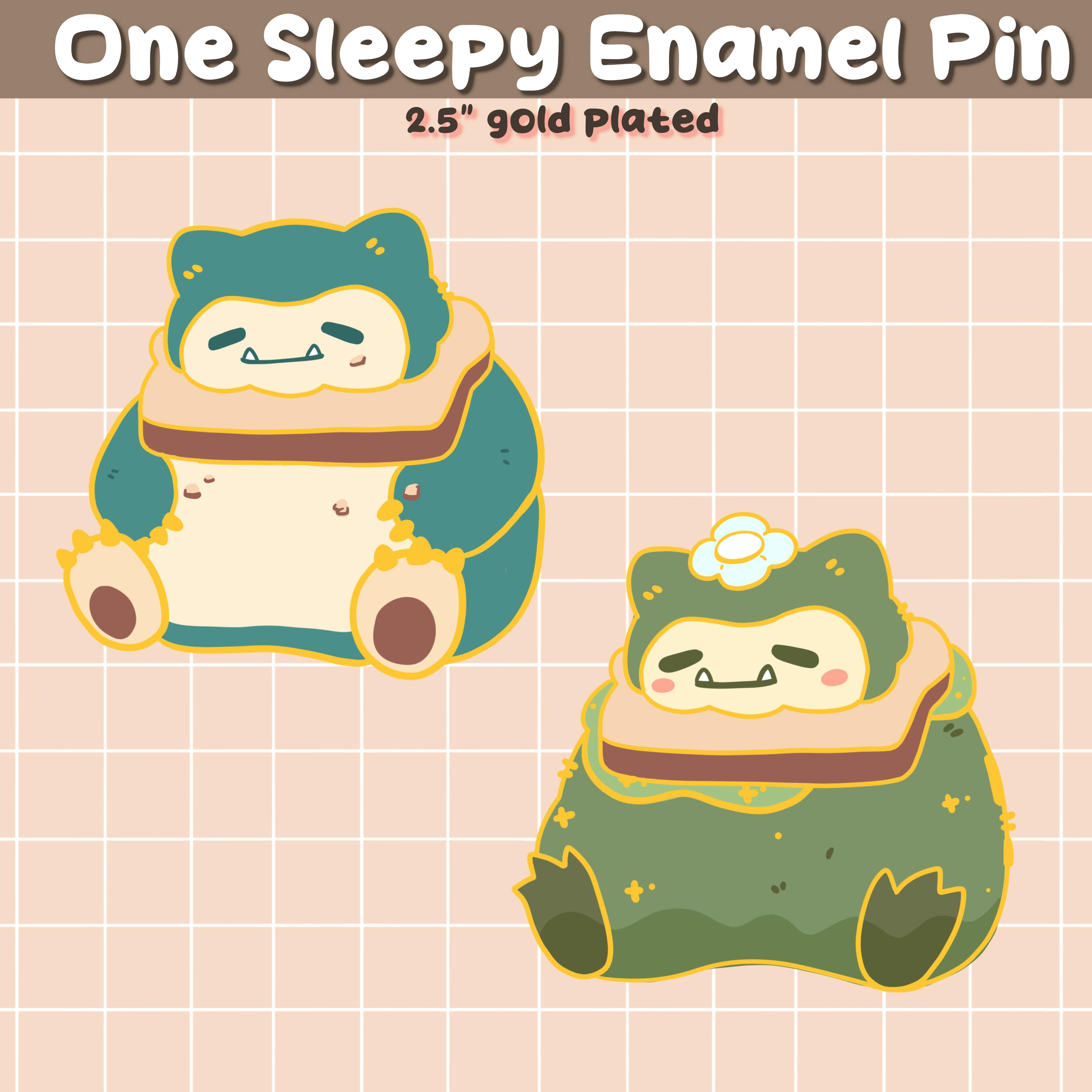 1 Sleepy Enamel Pin