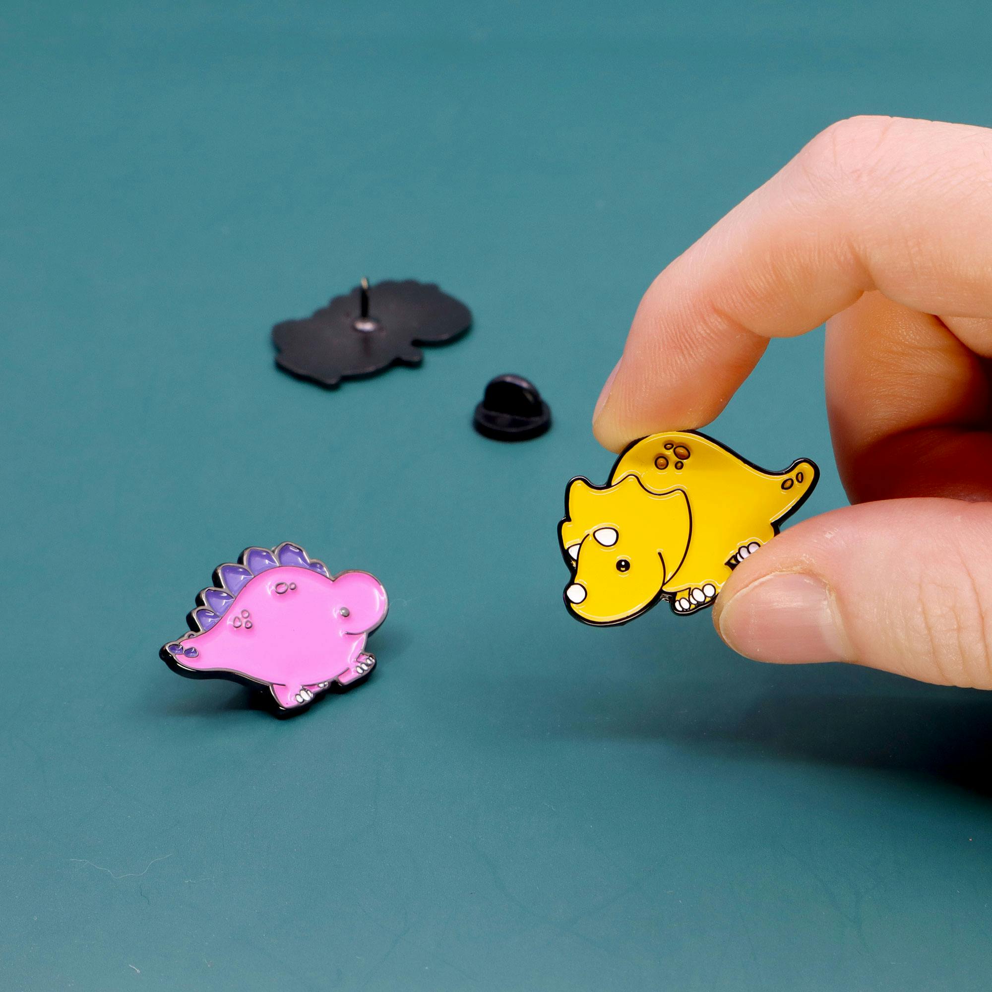 Dinosaur Enamel Pin - Single Pin (1)