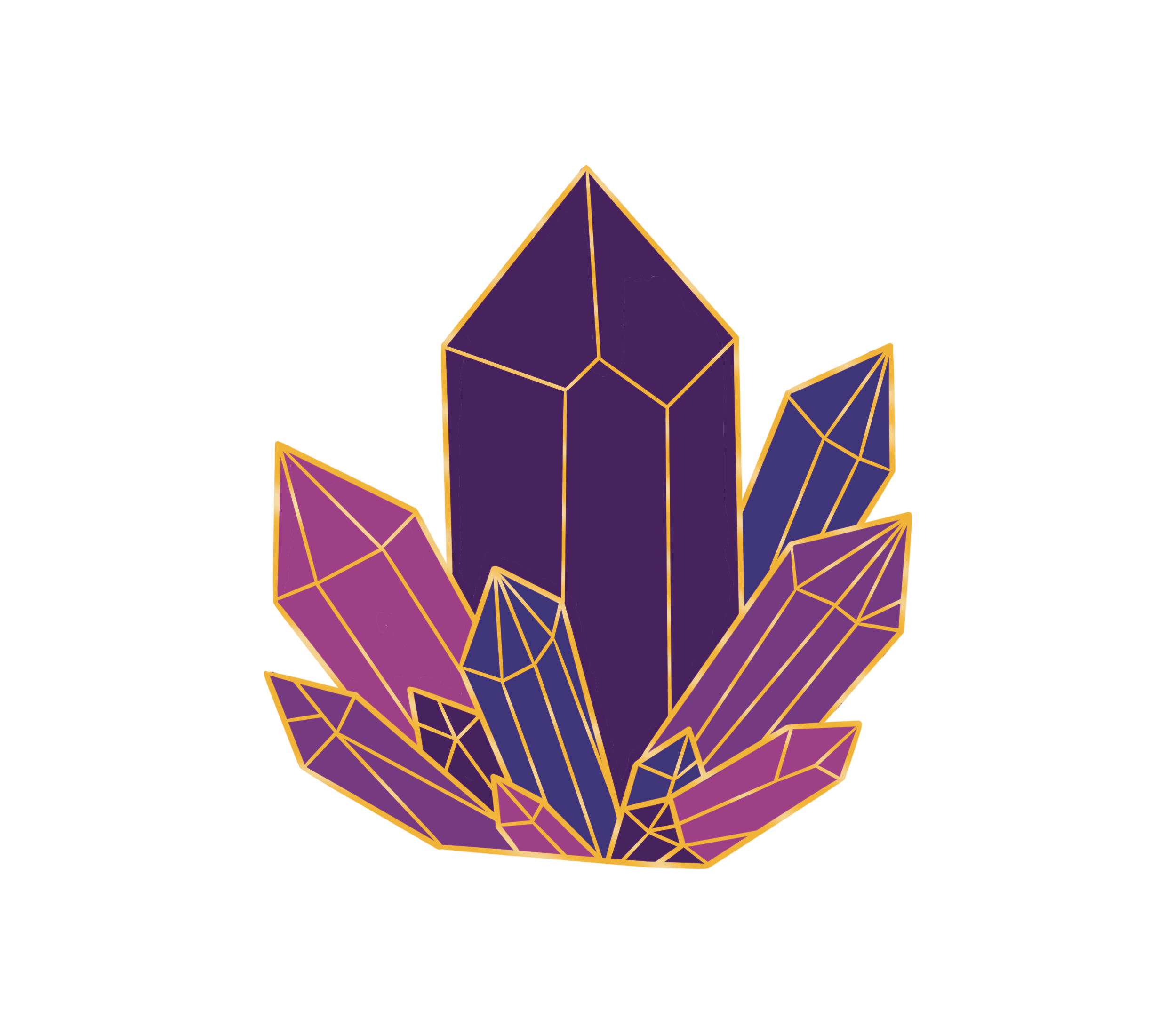 Purple Crystal Pin