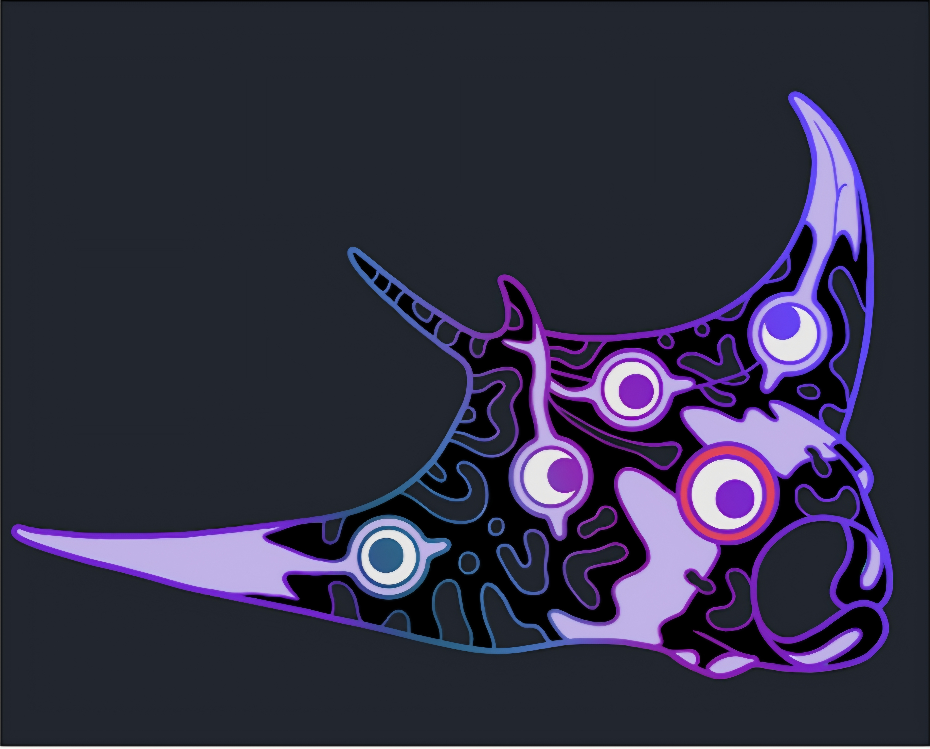 Manta Ray - rainbow