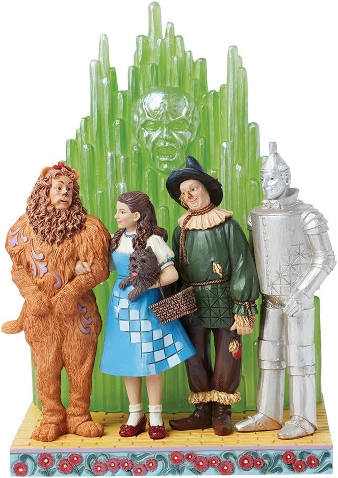The Wizard of Oz Collection by Jim Shore Dorothy and Friends in The Emerald City Scene Lit Figurine- Stone Resin Hand Crafted Collectible
