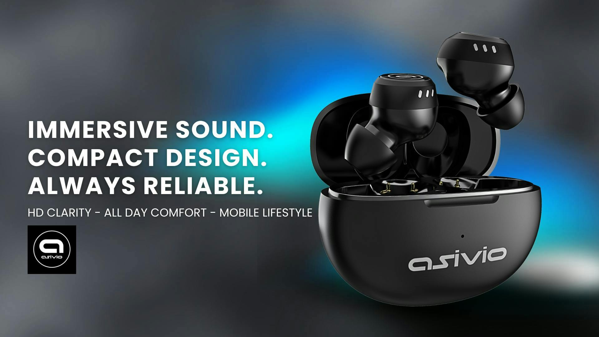 Asivio Zone: Compact Earbuds - Deep, Powerful Audio