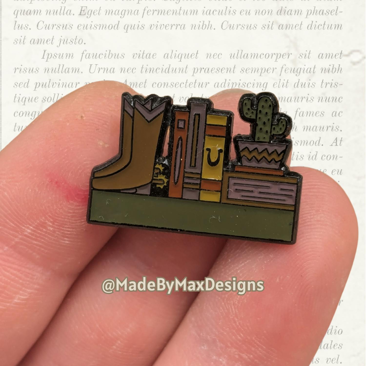 Westerns Mini Bookshelf Pin