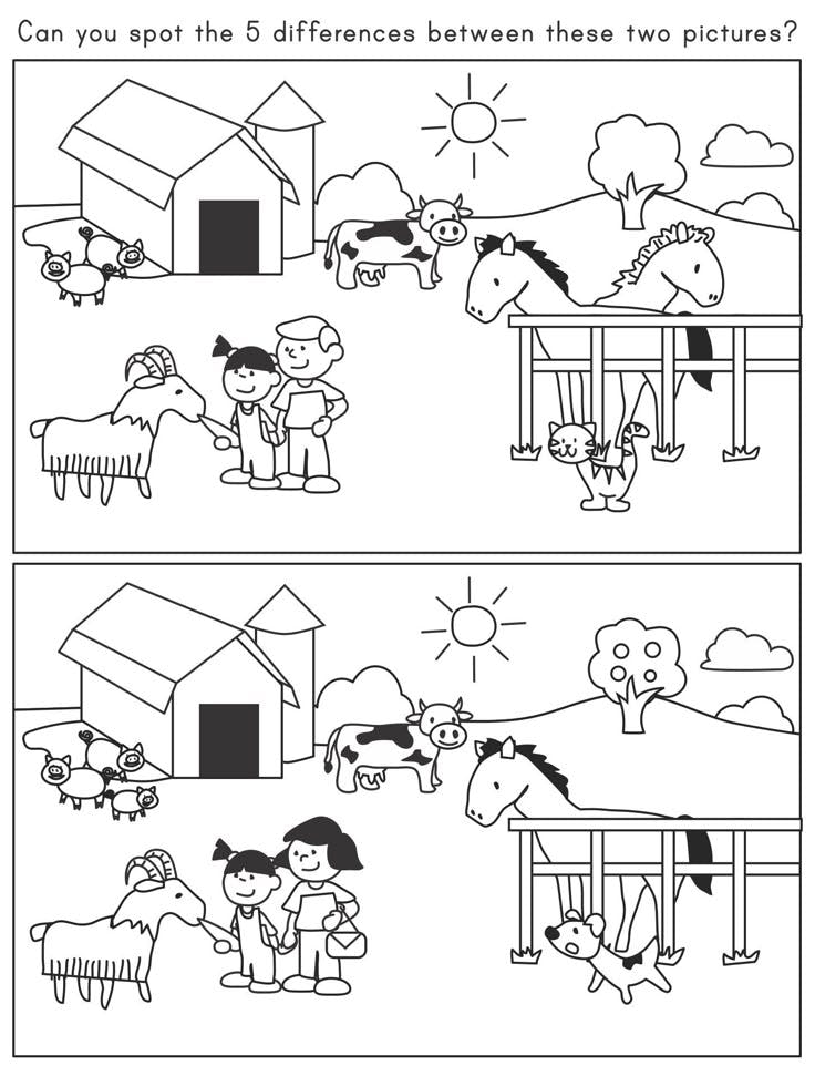 A "spot the differences" between two images