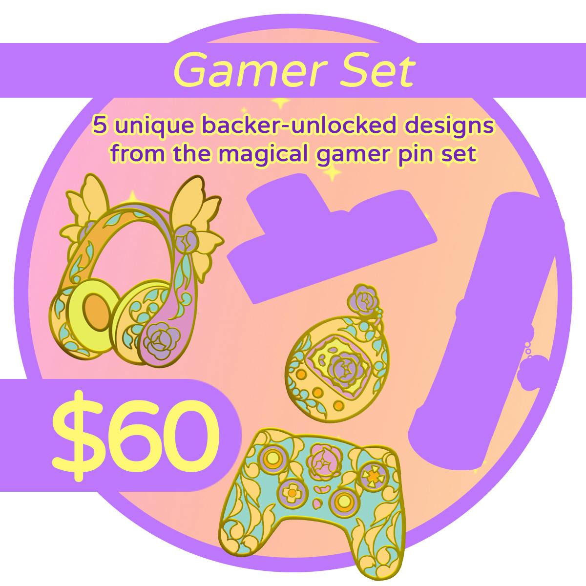 Magical Gamer Pin Set