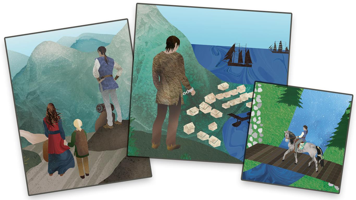 detail images from cut paper art