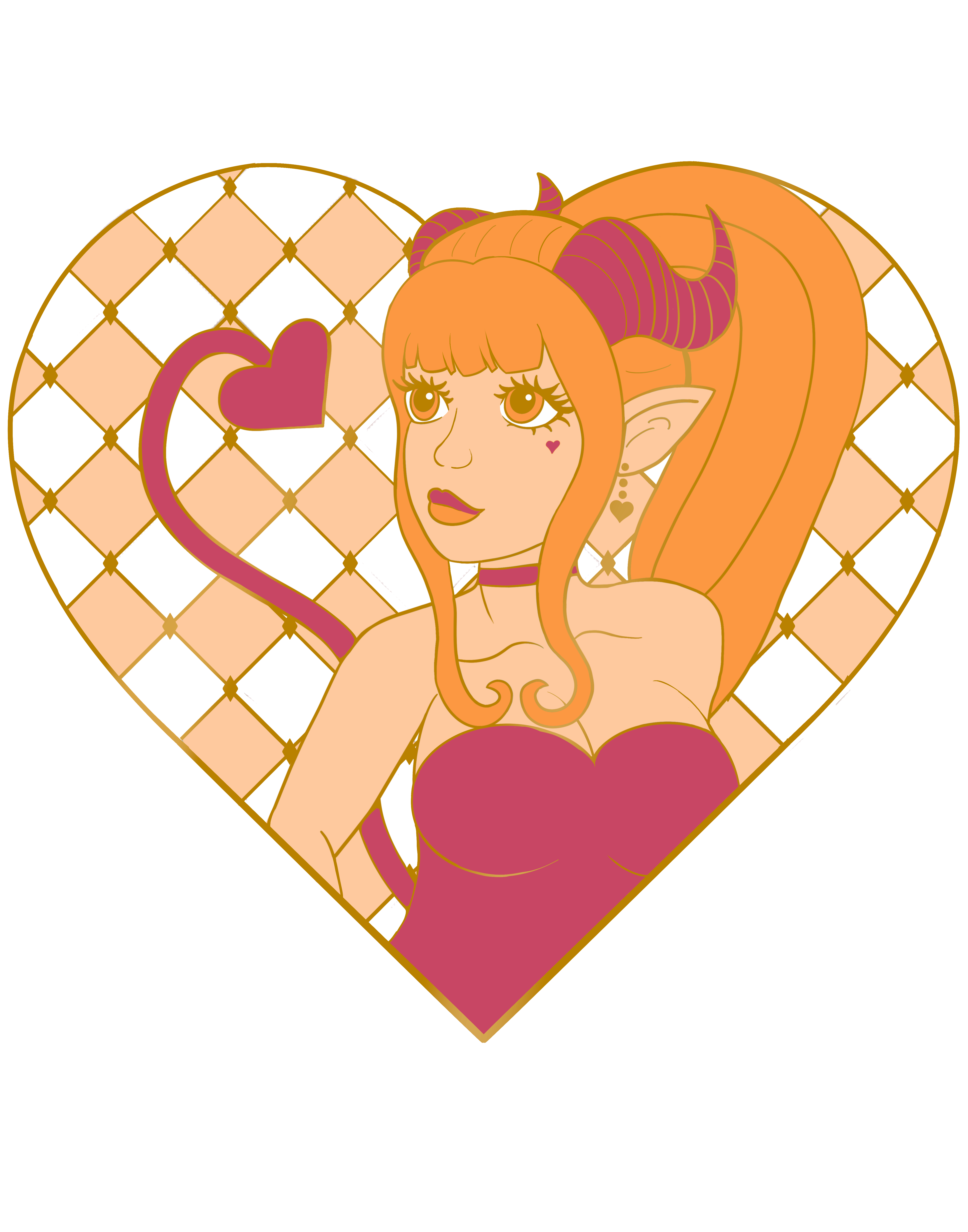 Vesta - Orange Demon Girl