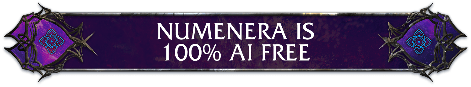 Header: Numenera is 100% AI Free