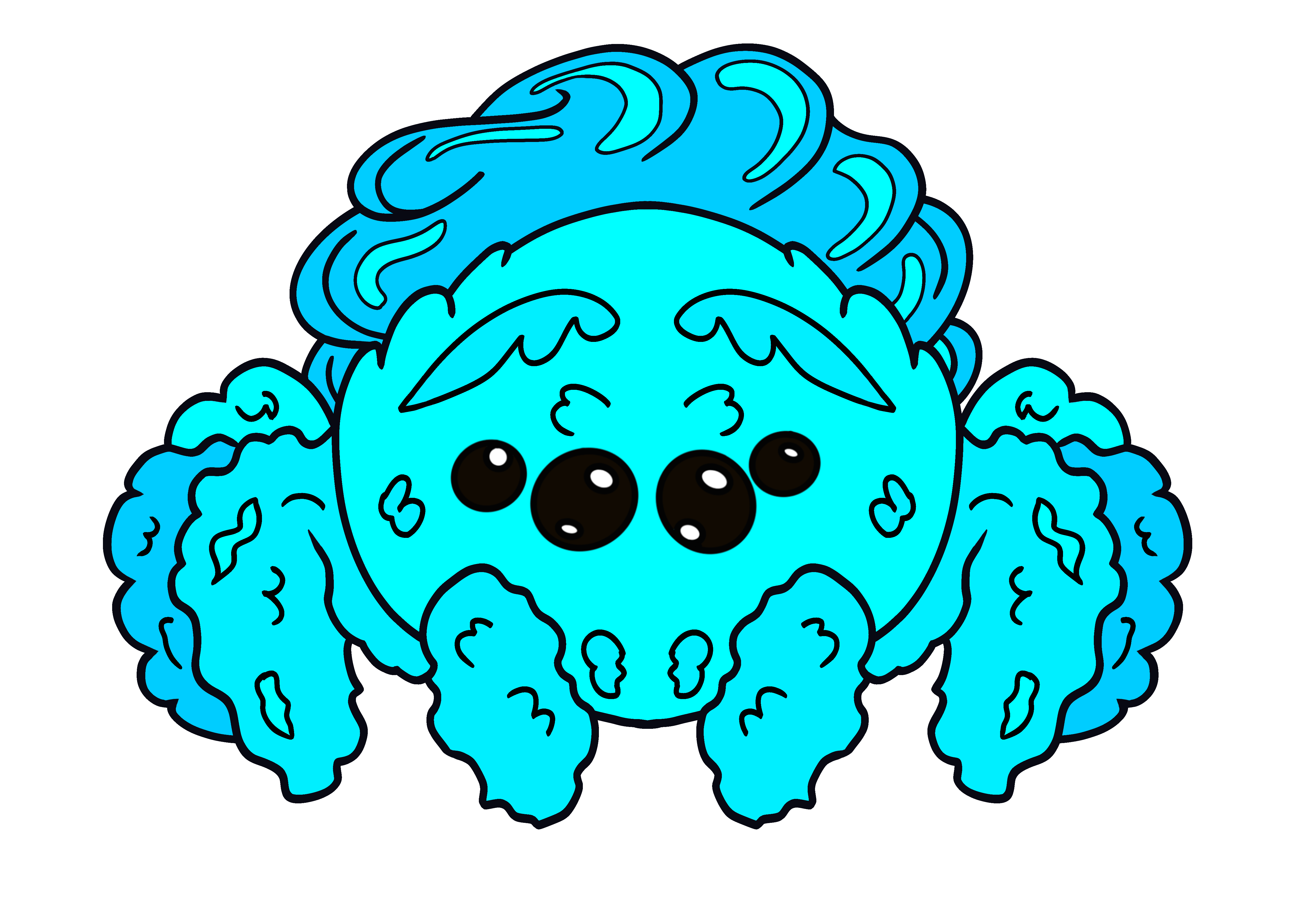 Candy Floss Blue Jumping Spider