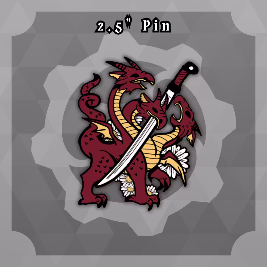 Blades Beasts and Blooms: 2.5in Slavic Pin