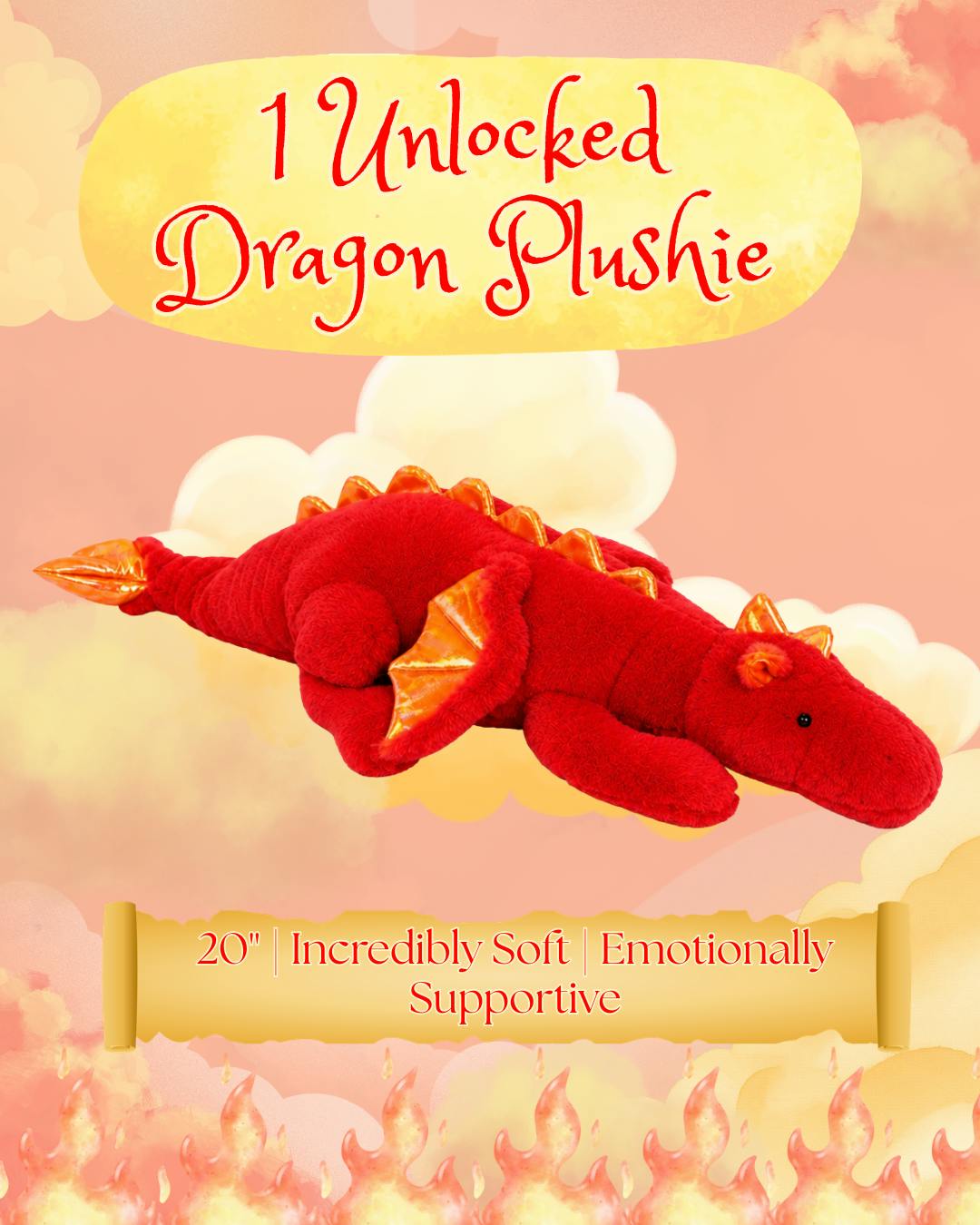 ✨1 Dragon Plushie (No Accessories)✨