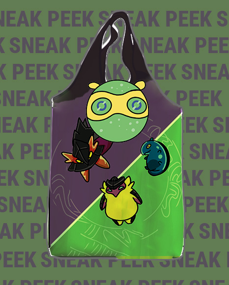 Gecko Grocery Tote Keychain