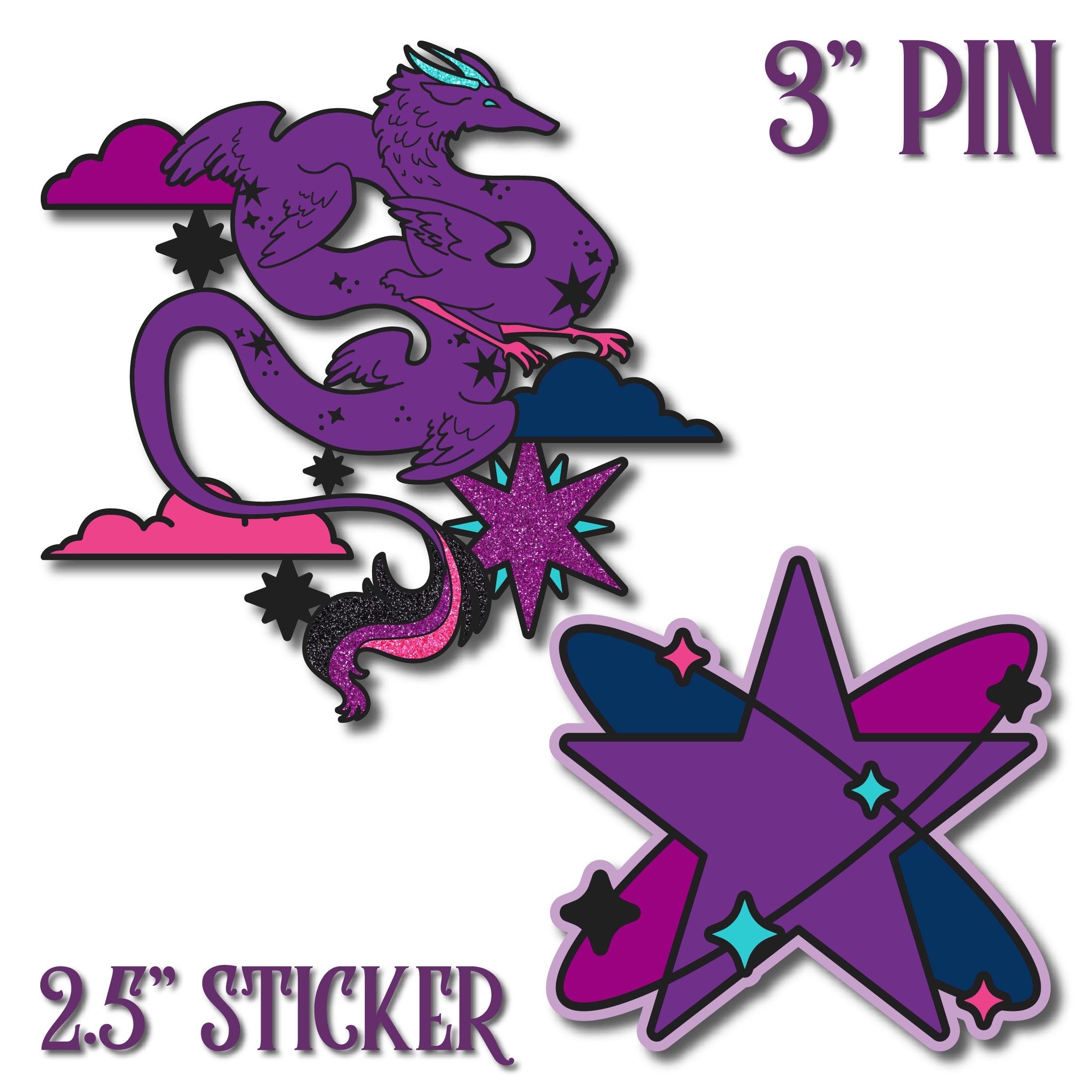 LIMITED Eventide 3" Pin & 2.5" Sticker