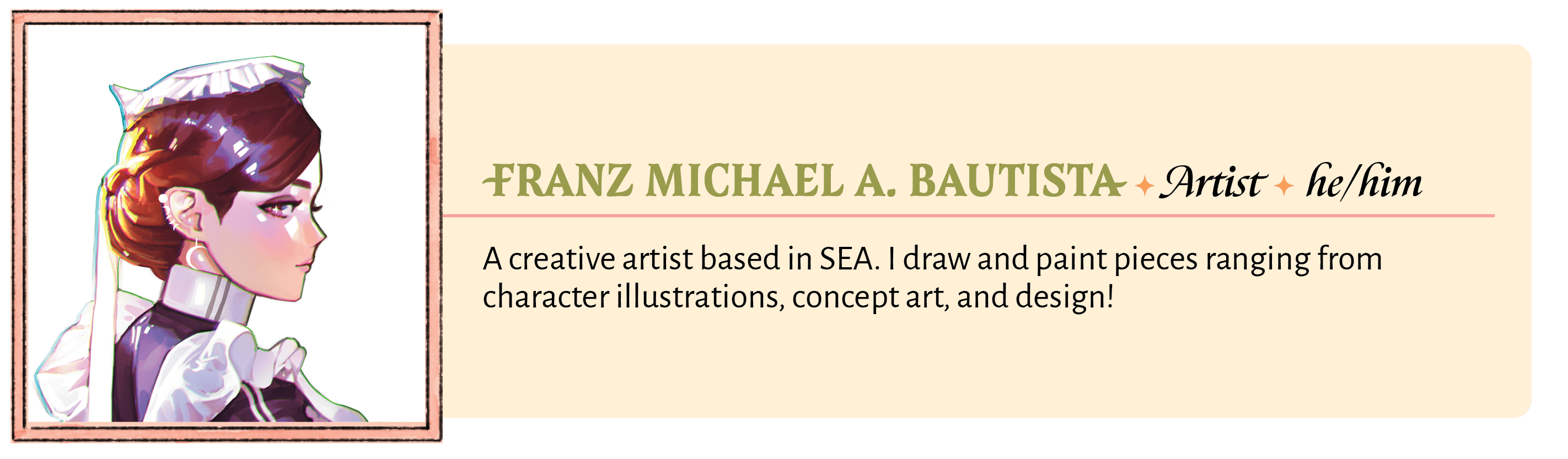 A creative artist based in SEA. I draw and paint pieces ranging from character illustrations, concept art, and design!