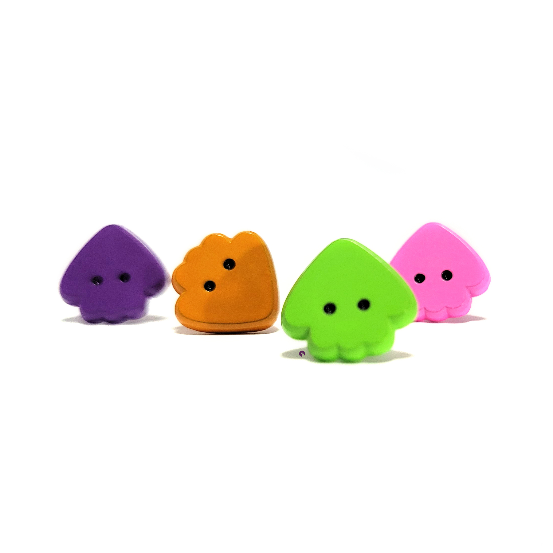 Pin Set - Mini Squid - Dyed Bright (4 pins)
