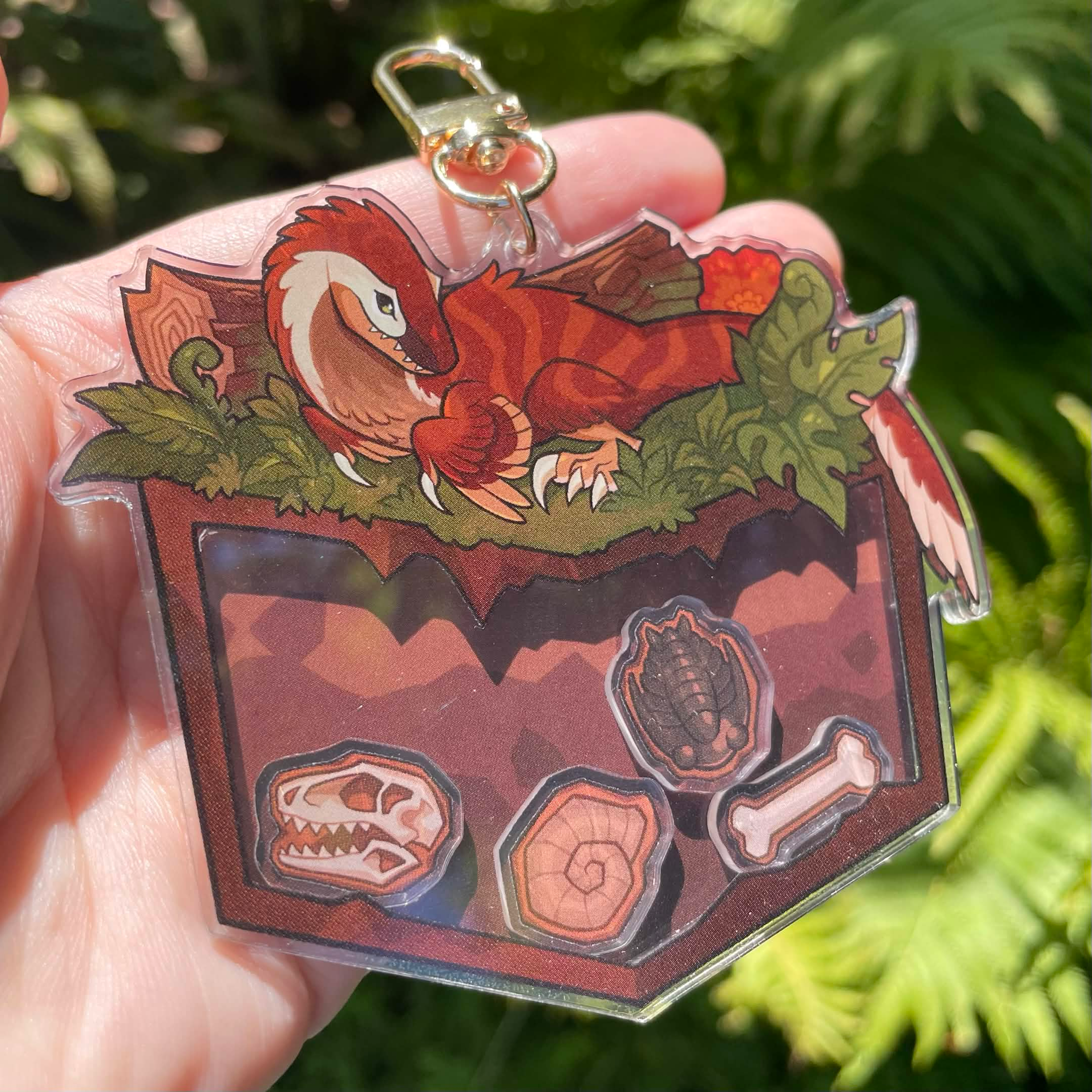 [B-GRADE] Fossil Shaker Acrylic Keychain