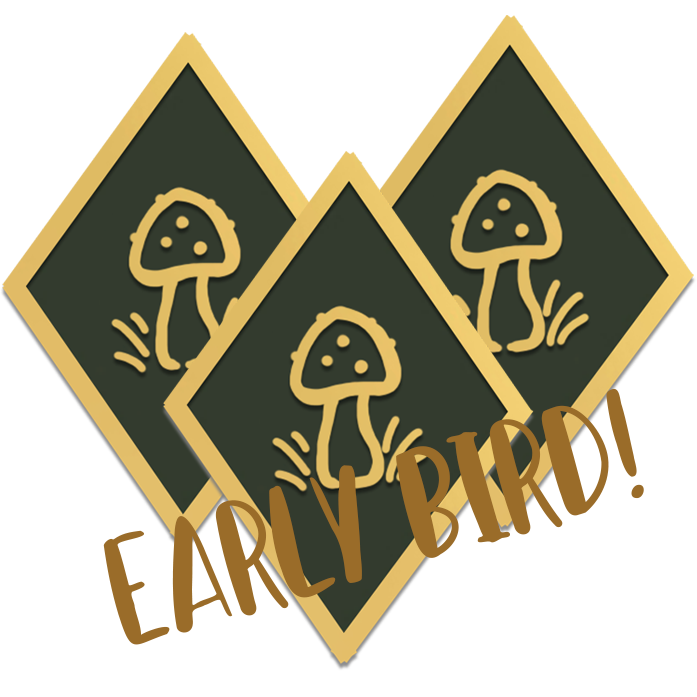 3x Fungi & Faerie Mushroom Pin [Early Bird]