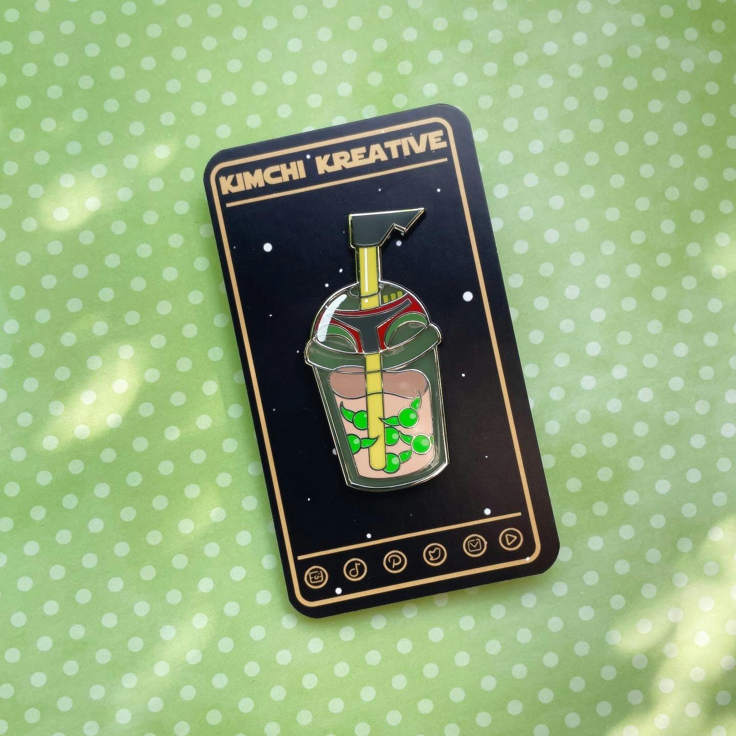 Boba Enamel Pin