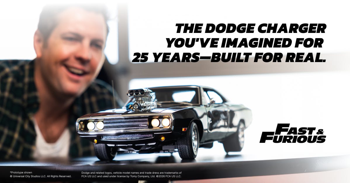 Bring Home the 1:10 Dom's Charger Replica from TOMY+
