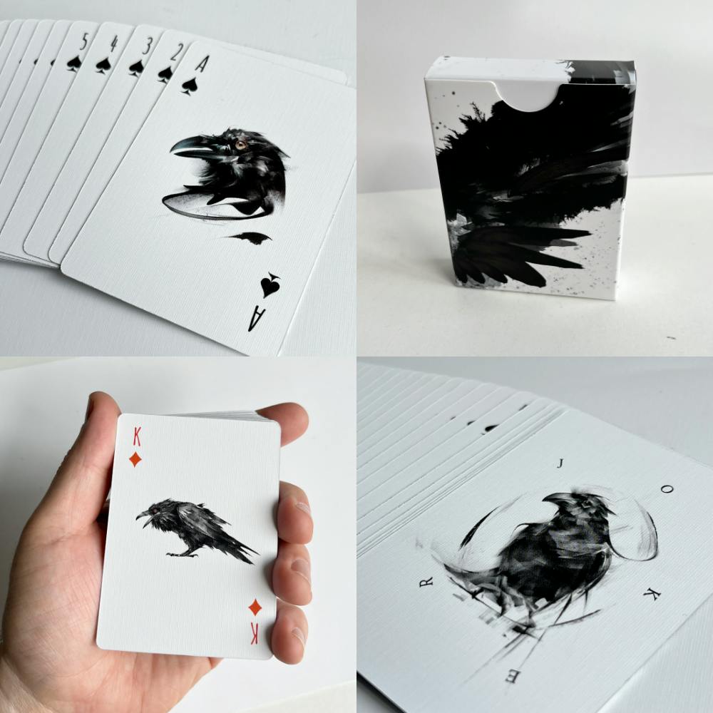 Be Like a Crow Playing Cards