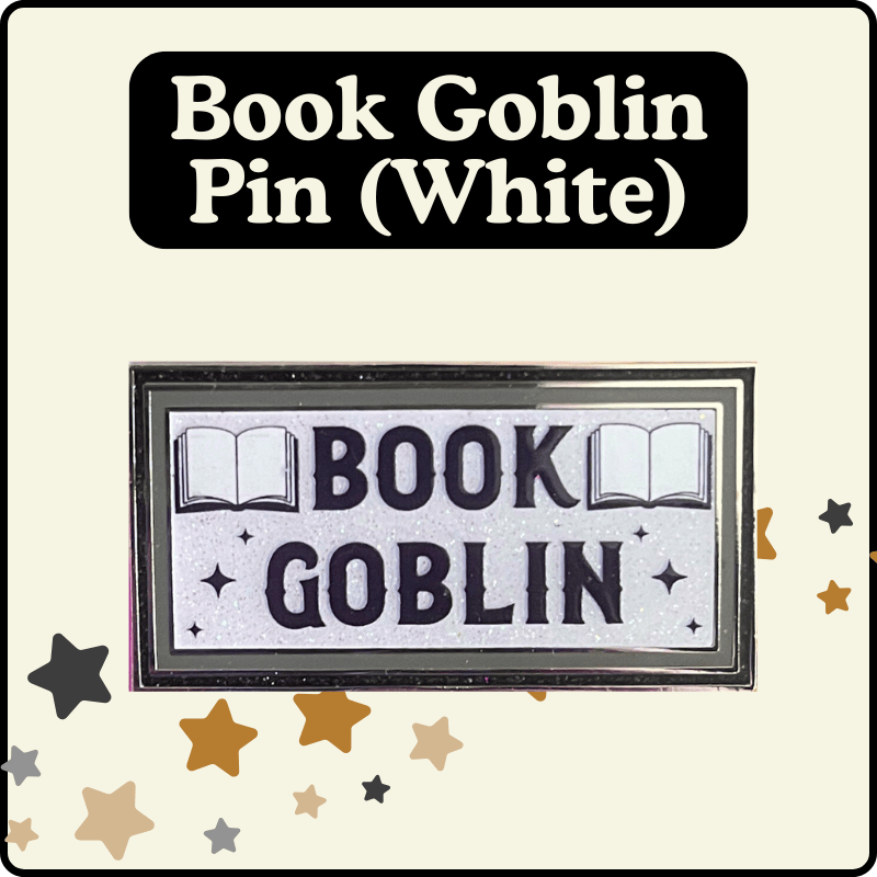 Book Goblin Pin White